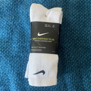 White Nike Socks (3 for $25)